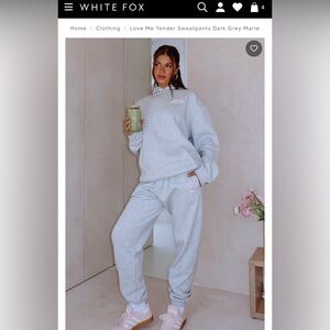 NWT White Fox Boutique Light Gray Sweatpants